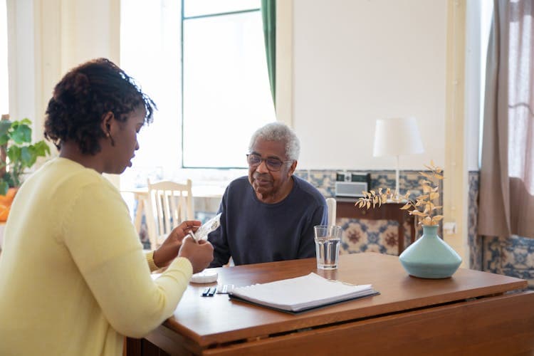 Balance training with physical therapist